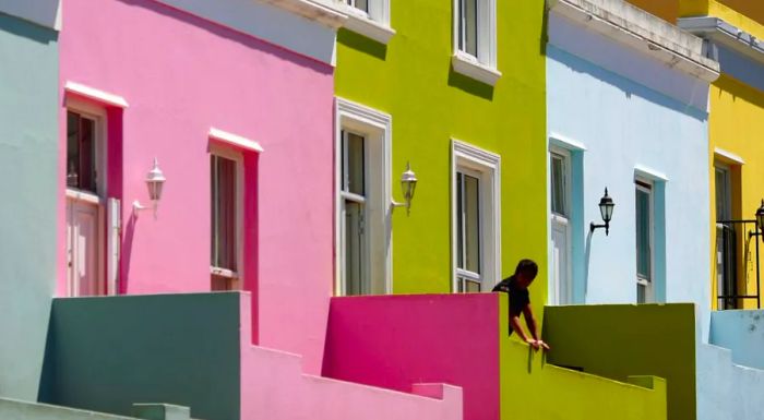 Bo-Kaap is famous for its vibrant, colorful homes.