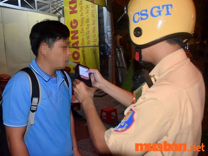 mức xử phạt đối với nồng độ cồn khi lái xe máy