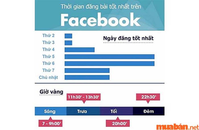 Bài đăng bán hàng hiệu quả nên được đăng tải vào khung giờ vàng