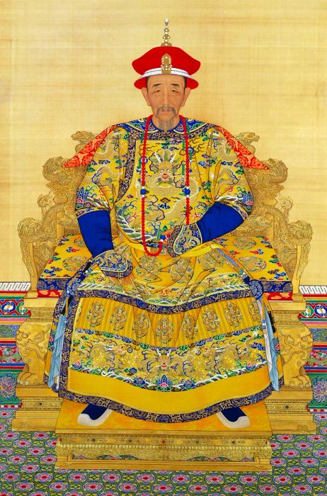 A portrait of Kangxi Emperor (1661-1722) displayed at the Palace Museum in Beijing.