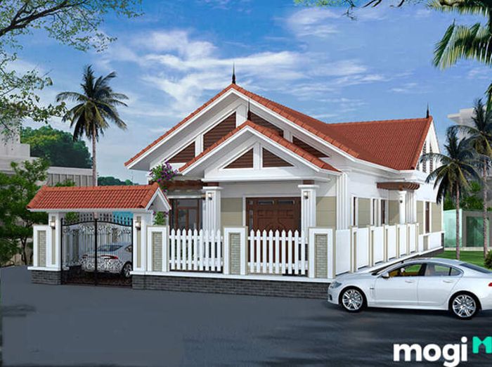 Thiết kế nhà 1 tầng 3 phòng ngủ diện tích 100m2