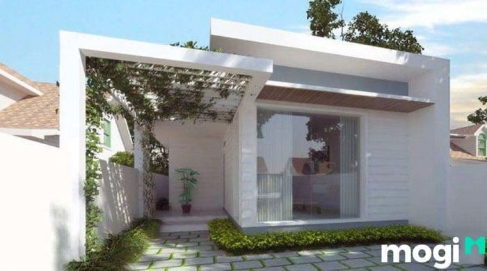 Mẫu thiết kế nhà 1 tầng 3 phòng ngủ với diện tích 100m2, hoàn hảo cho các khu đất hình chữ nhật.