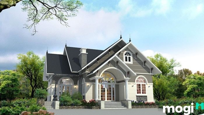 Mẫu nhà mái thái 1 tầng 3 phòng ngủ 100m2