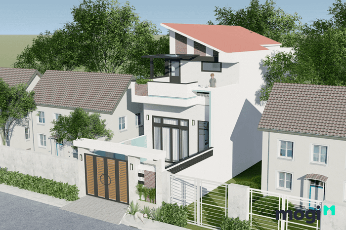 Nhà ống 1 tầng 1 tum