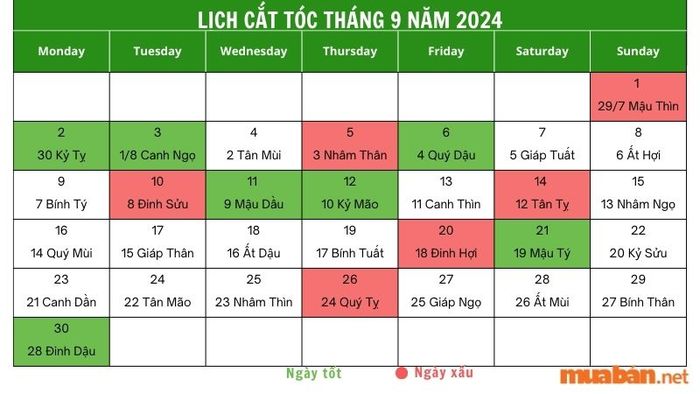 Lựa chọn ngày đẹp để cắt tóc trong tháng 9 năm 2024 giúp thu hút may mắn và thành công
