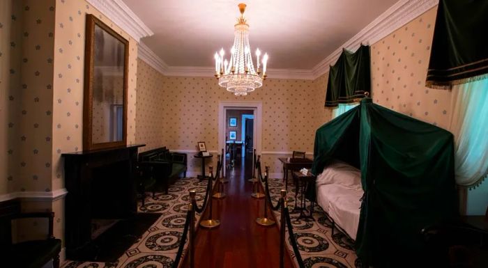 Napoleon's deathbed at Longwood.