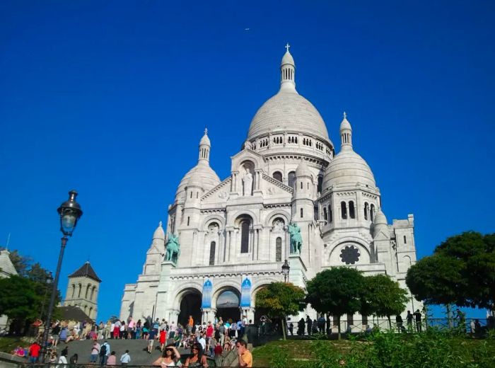 The Sacré-Cœur Basilica provides panoramic vistas of Paris.