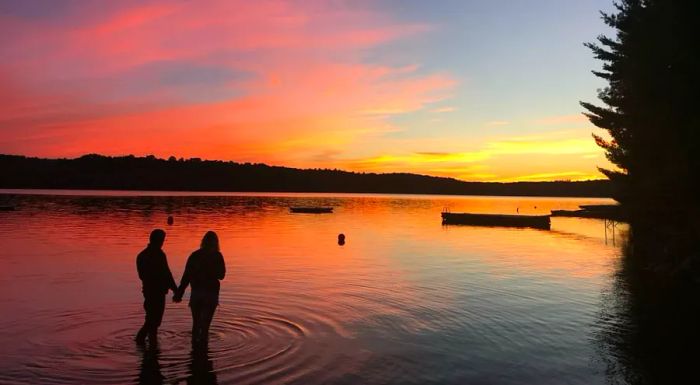 Cheryl and Preet, seen here watching the sunset in Ontario, Canada, are excited about the future they are planning together.