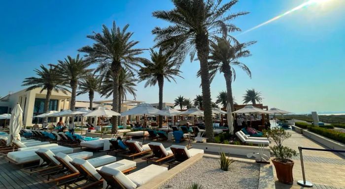 Saadiyat Beach Club is the perfect spot to unwind while dining in style.