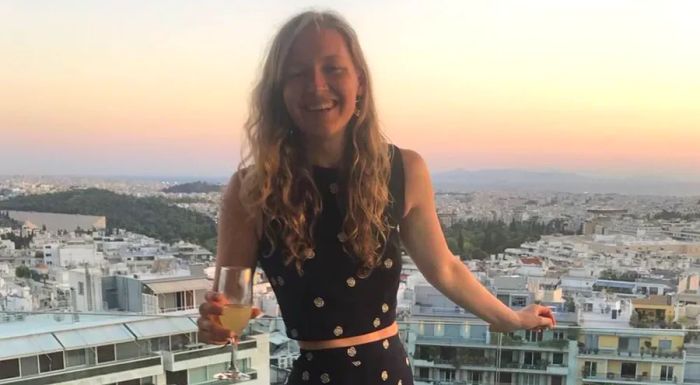 Here’s Cheryl on the rooftop of the St. George Lycabettus Hotel in Athens.