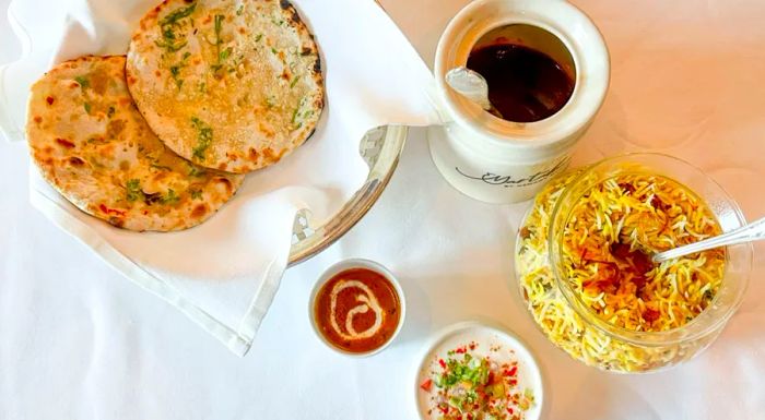 A standout dish at Martabaan is its signature biryani.