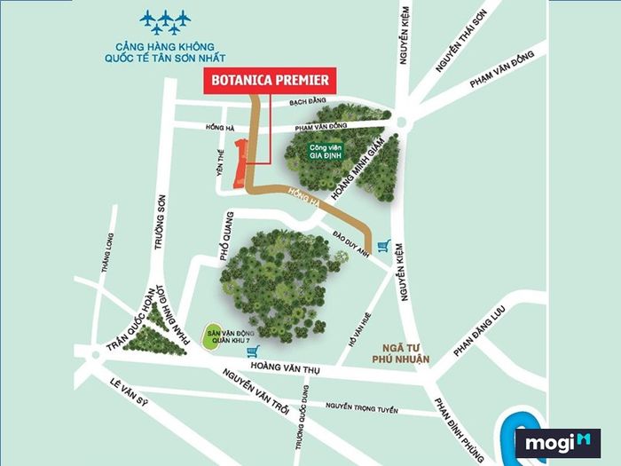 Vị trí của Botanica Premier.
