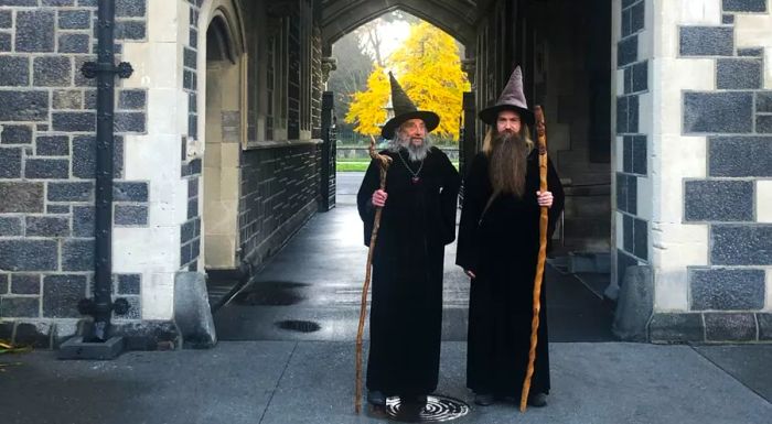 The Wizard and his apprentice, Ari Freeman, pictured together in Christchurch on June 2, 2020.