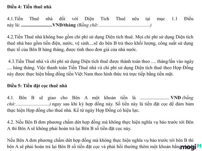 Hợp đồng thuê nhà mẫu 03