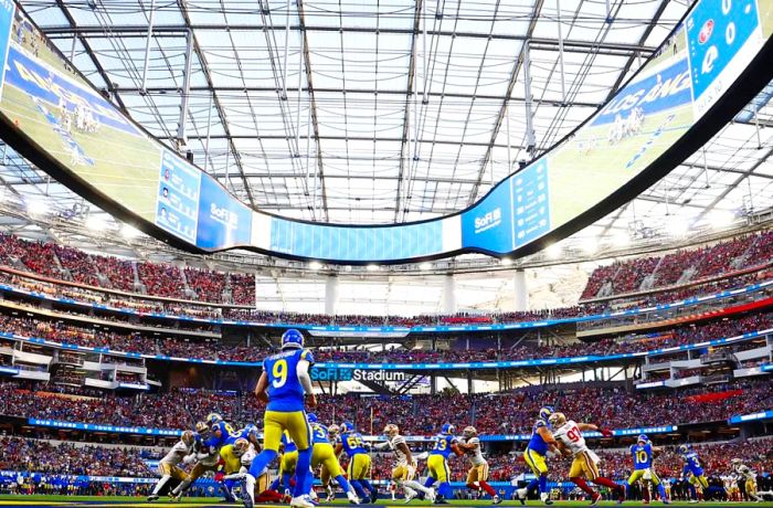 On January 30, SoFi Stadium hosted the NFC Championship Game between the San Francisco 49ers and the Los Angeles Rams.