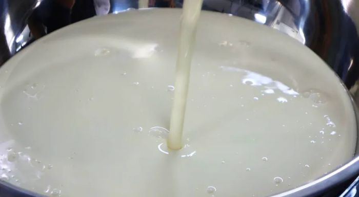 Mora creates a rich, creamy Japanese-style soy milk to use in its tofu.