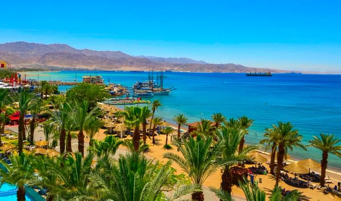 The beachfront resort town of Eilat is a major attraction in Israel.