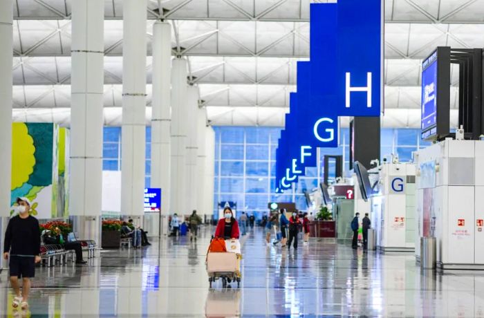 Hong Kong International Airport on March 24, 2020, just hours before non-residents were banned from entering the city to curb the spread of the coronavirus.