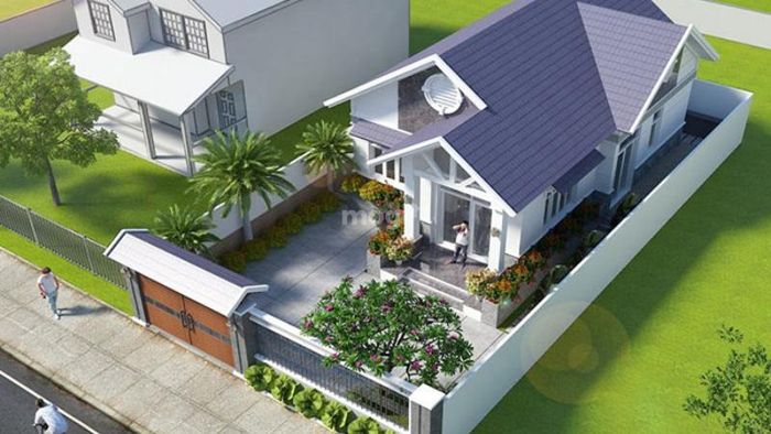 Thiết kế nhà ống cấp 4 với sân vườn thoáng đãng, đầy không gian xanh