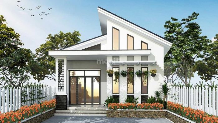 Mẫu nhà ống cấp 4 mái lệch với thiết kế sáng tạo và độc đáo