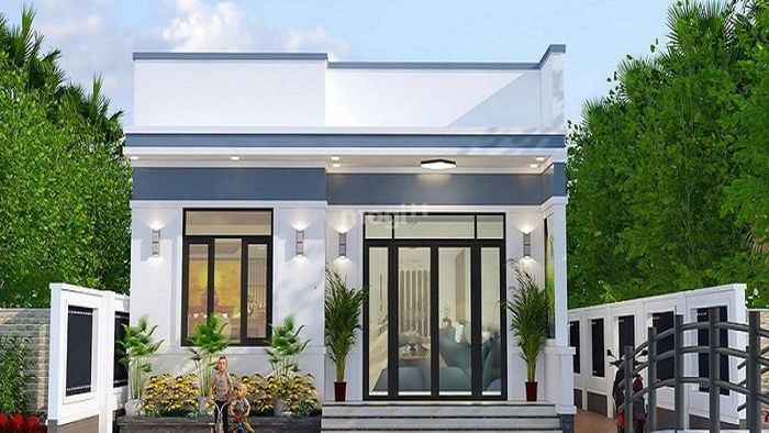 Mẫu nhà ống cấp 4 mái tôn với thiết kế đơn giản