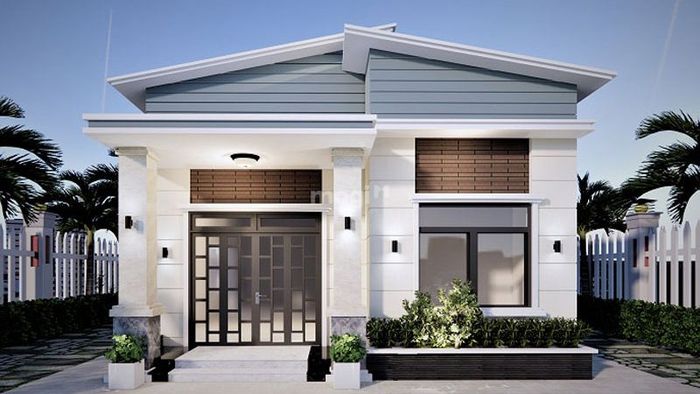 Mẫu nhà ống cấp 4 với 3 phòng ngủ và mái lệch mang đến không gian sống tiện nghi và hiện đại
