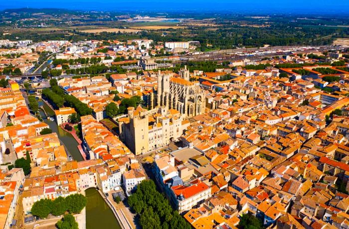 Narbonne, a town with deep Roman heritage, is located in the Aude department of France's Occitanie region.