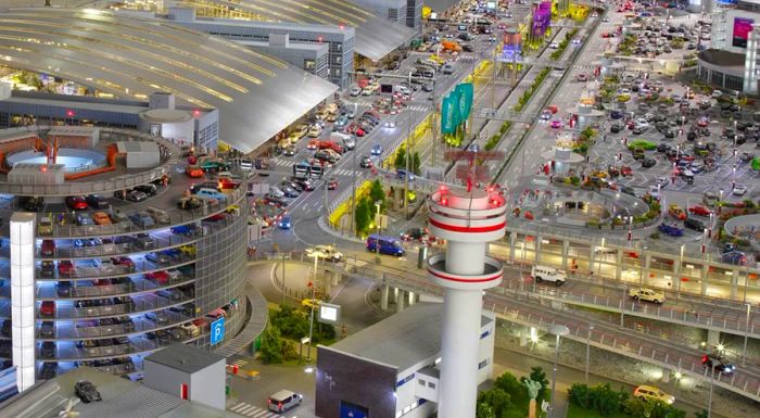 The airport at Miniatur Wunderland is a faithful replica of the actual Hamburg Airport.