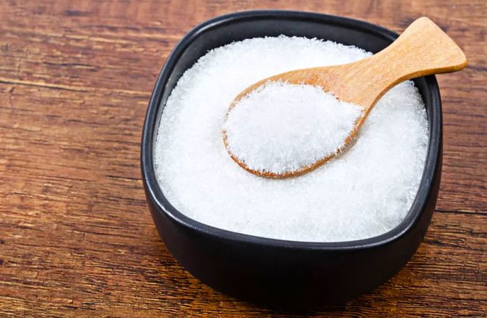 Monosodium glutamate is a crystallized version of glutamate, a compound naturally present in various foods.