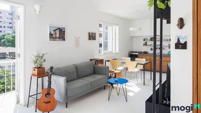 Mẫu thiết kế căn hộ 2 phòng ngủ 50m2 phong cách cổ điển