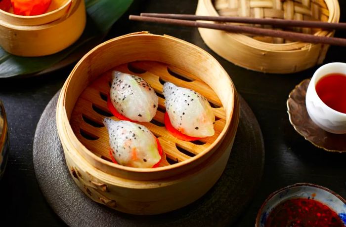 The spotted garoupa dumpling with salted lemon is a prime example of Legacy House's innovative approach to dim sum.