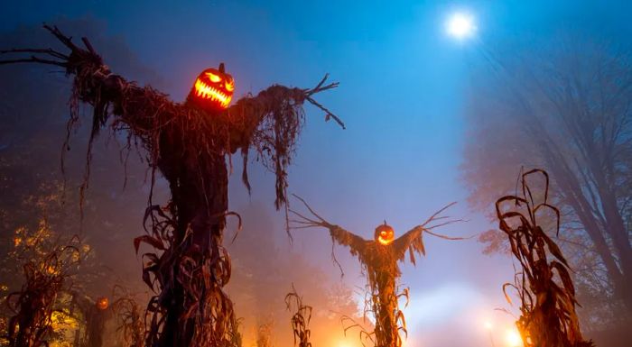 Scarecrows run rampant! Haunted Overload takes place on a creepy farm.