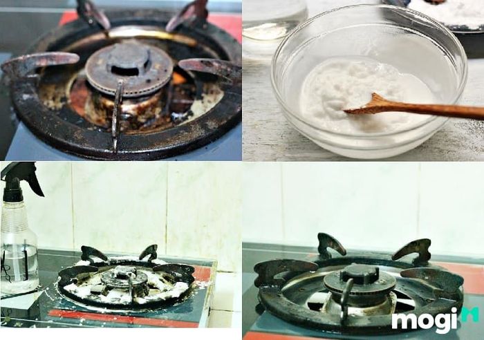 Hãy thử dùng baking soda để làm sạch vành bếp gas của bạn