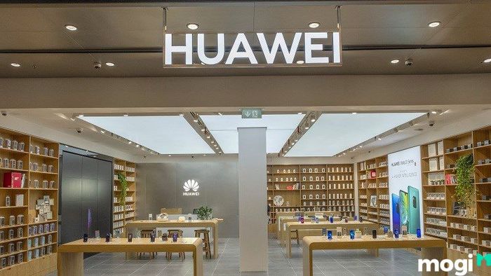 Thiết kế cửa hàng điện thoại nhỏ mang thương hiệu Huawei
