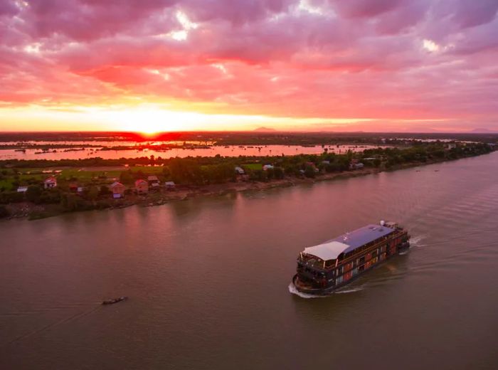 Aqua Expeditions offers Mekong River cruises that take you through both Cambodia and Vietnam.