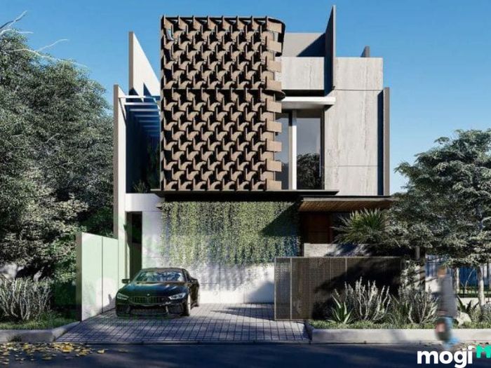 Mẫu thiết kế nhà mặt tiền 8m sâu 15m mái Nhật đẳng cấp