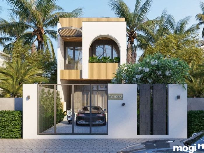 Thiết kế nhà mặt tiền 8m sâu 15m có sân thượng