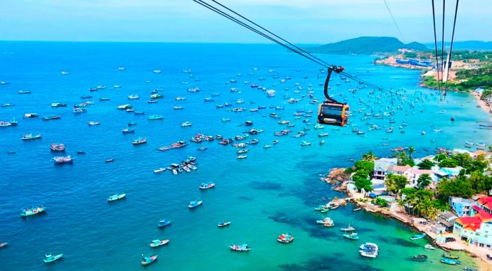 Phu Quoc boasts the world's longest sea cable car ride.