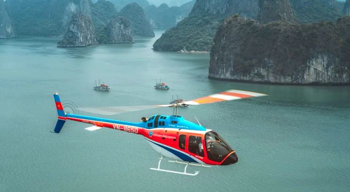 Helicopter tours of Halong Bay have just launched this year.