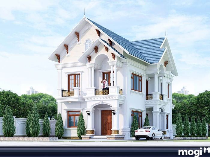 Thiết kế nhà mặt tiền 8m sâu 15m phong cách tân cổ điển