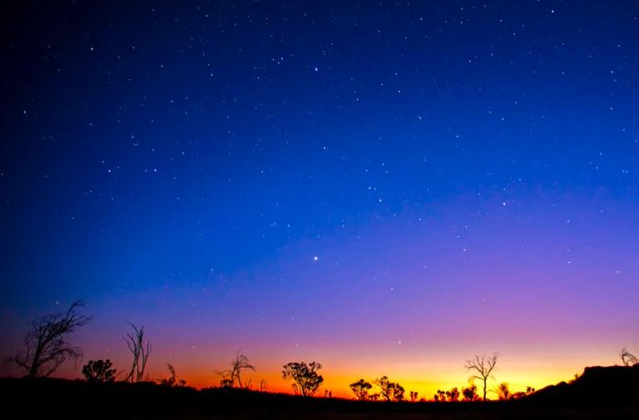 Spectacular sunsets like this await those who take on the Larapinta Trail.