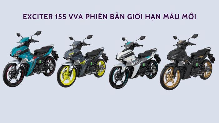 Phiên bản Giới hạn Exciter 155 VVA với màu mới, mang lại sự mới mẻ và hấp dẫn cho dòng xe thể thao này.