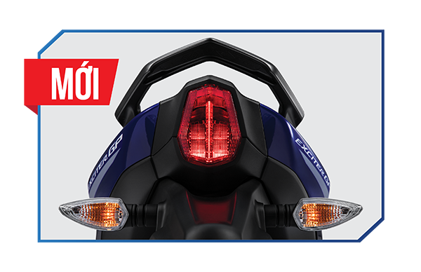 Đèn hậu của Exciter 155 VVA có thiết kế hiện đại và thể thao, tạo điểm nhấn mạnh mẽ cho phần đuôi xe.