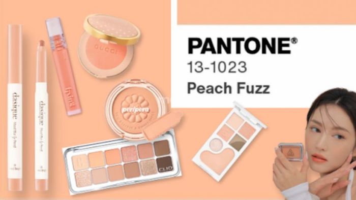 Gam màu Peach Fuzz dẫn đầu xu hướng trang điểm 2024