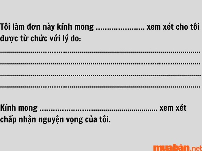 Nêu lý do xin từ chức