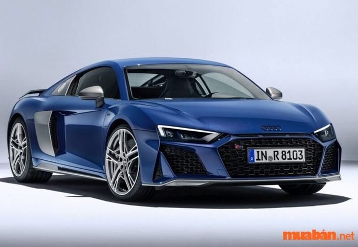 Audi R8 Coupe màu xanh