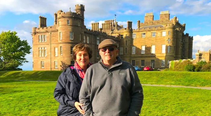 In May 2017, Saquet and McFarlane explored Scotland together. Here they are at Culzean Castle during a subsequent trip.