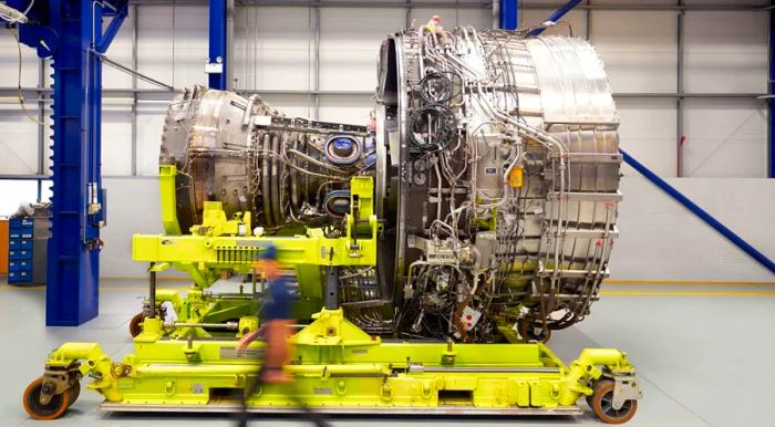 Each engine undergoes approximately 3,000 flight cycles before it requires maintenance.