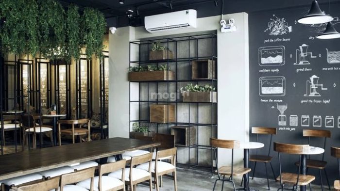 Thiết kế tường quán cafe theo phong cách hiện đại và sang trọng