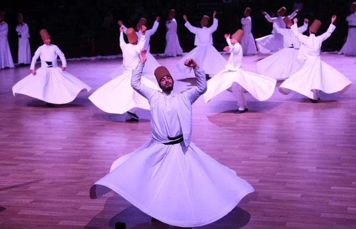 The Whirling Dervishes frequently perform their sacred 